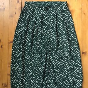 Army Green Button-Down Maxi Skirt